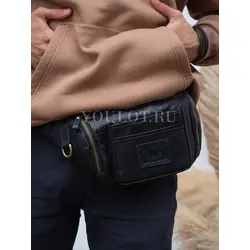 Сумка через плечо, бананка из натуральной кожи Ruff Ryder