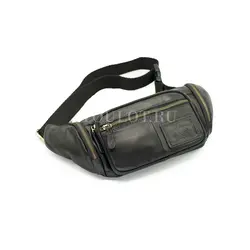 Сумка мужская через плечо Ruff Ryder, бананка из натуральной кожи