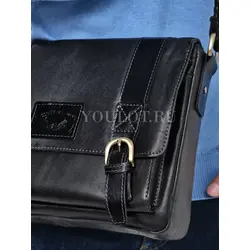 Сумка мужская через плечо Ryff Ryder для документов А4 кожаная