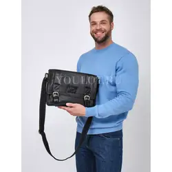 Сумка мужская через плечо Ryff Ryder для документов А4 кожаная