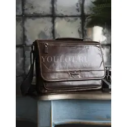 Сумка мужская через плечо Ruff Ryder A4 большая кожаная Old Money