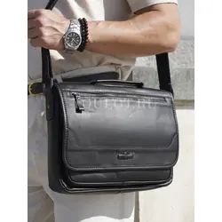 Сумка мужская через плечо Ruff Ryder A4 большая кожаная Old Money