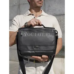 Сумка мужская через плечо Ruff Ryder A4 большая кожаная Old Money