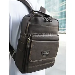 Рюкзак мужской городской Ruff Ryder A4 из натуральной кожи
