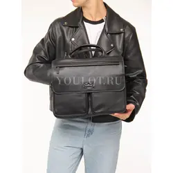 Портфель-сумка Ruff Ryder для документов и ноутбука кожаный Old Money