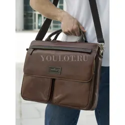 Портфель-сумка Ruff Ryder для документов и ноутбука кожаный Old Money