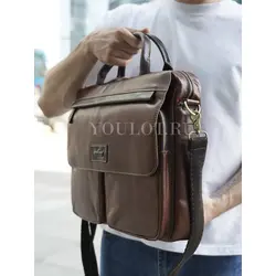 Портфель-сумка Ruff Ryder для документов и ноутбука кожаный Old Money