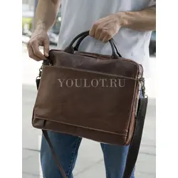 Портфель-сумка Ruff Ryder для документов и ноутбука кожаный Old Money