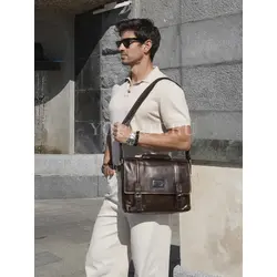 Сумка мужская Ruff Ryder для документов A4 из натуральной кожи