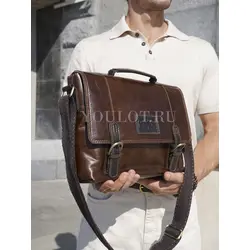 Сумка мужская Ruff Ryder для документов A4 из натуральной кожи