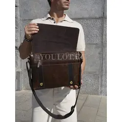 Сумка мужская Ruff Ryder для документов A4 из натуральной кожи