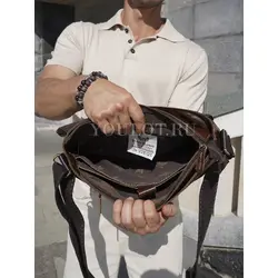 Сумка мужская Ruff Ryder для документов A4 из натуральной кожи