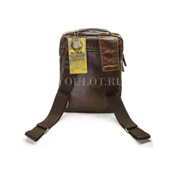 Рюкзак мужской из натуральной кожи с ручкой Ruff Ryder