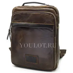 Рюкзак мужской из натуральной кожи с ручкой Ruff Ryder