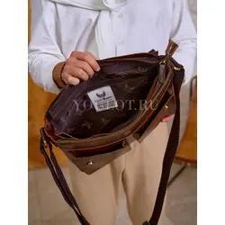 Сумка мужская через плечо Ruff Ryder A4 большая кожаная, портфель Old Money