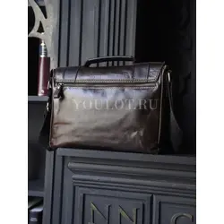 Сумка мужская через плечо Ruff Ryder A4 большая кожаная