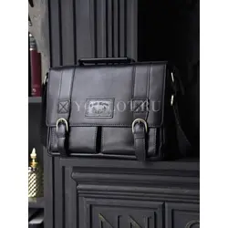 Сумка мужская через плечо Ruff Ryder A4 большая кожаная