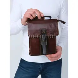 Сумка мужская через плечо, планшет из натуральной кожи Ryff Ryder