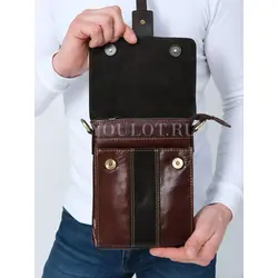 Сумка мужская через плечо, планшет из натуральной кожи Ryff Ryder