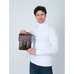 Сумка мужская через плечо, планшет из натуральной кожи Ryff Ryder