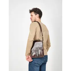 Сумка через плечо Ruff Ryder, барсетка кожаная натуральная Old Money