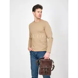 Сумка через плечо Ruff Ryder, барсетка кожаная натуральная Old Money