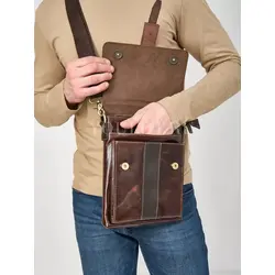 Сумка через плечо Ruff Ryder, барсетка кожаная натуральная Old Money