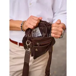 Сумка через плечо Ruff Ryder из натуральной кожи брендовая