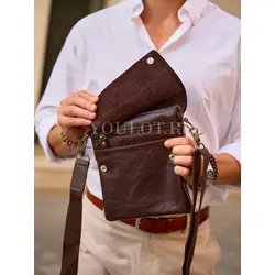 Сумка через плечо Ruff Ryder из натуральной кожи брендовая