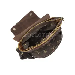 Сумка через плечо большая из натуральной кожи в офис Ryff Ryder коричневая