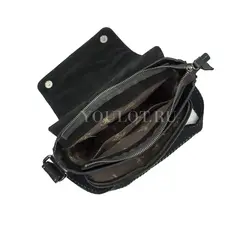 Сумка через плечо большая из натуральной кожи в офис Ryff Ryder черная