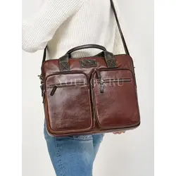 Портфель-сумка Ruff Ryder из натуральной кожи для ноутбука и документов