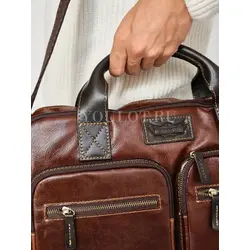 Портфель-сумка Ruff Ryder из натуральной кожи для ноутбука и документов