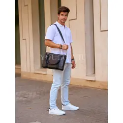 Портфель для документов Ruff Ryder, ноутбука 15.6", сумка кожаная