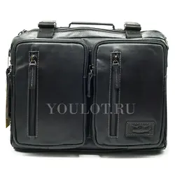 Сумка-трансформер, кожаная / Портфель / Через плечо / Для ноутбука / Для документов / A4 / Ruff Ryder