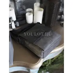 Сумка мужская через плечо кожаная Ryff Ryder черная