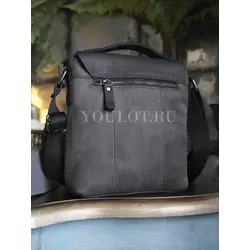 Сумка мужская через плечо кожаная Ryff Ryder черная