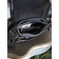 Сумка мужская через плечо кожаная Ryff Ryder черная