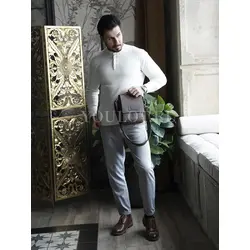 Сумка мужская через плечо кожаная Ryff Ryder коричневая