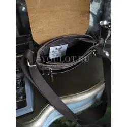 Сумка мужская через плечо кожаная Ryff Ryder коричневая