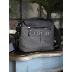 Сумка мужская через плечо, барсетка кожаная Ryff Ryder черная