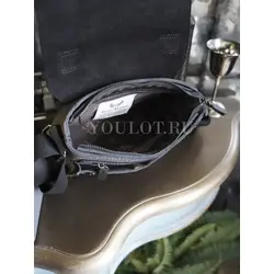 Сумка мужская через плечо, барсетка кожаная Ryff Ryder черная