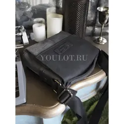 Сумка мужская через плечо, барсетка кожаная Ryff Ryder черная