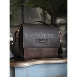 Сумка мужская через плечо, барсетка кожаная Ryff Ryder коричневая