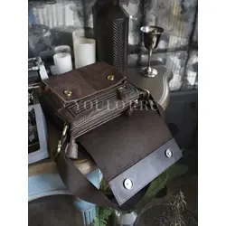 Сумка мужская через плечо, барсетка кожаная Ryff Ryder коричневая