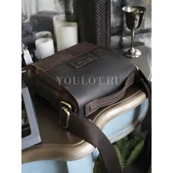 Сумка мужская через плечо, барсетка кожаная Ryff Ryder коричневая