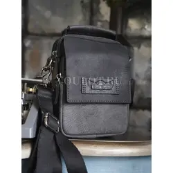 Сумка мужская через плечо Ruff Ryder маленькая кожаная