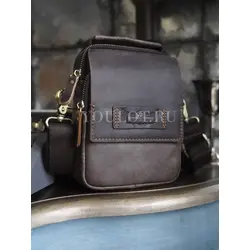 Сумка мужская через плечо Ruff Ryder маленькая кожаная