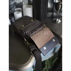 Сумка мужская через плечо Ruff Ryder маленькая кожаная