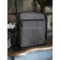 Сумка мужская через плечо кожаная Ryff Ryder черная